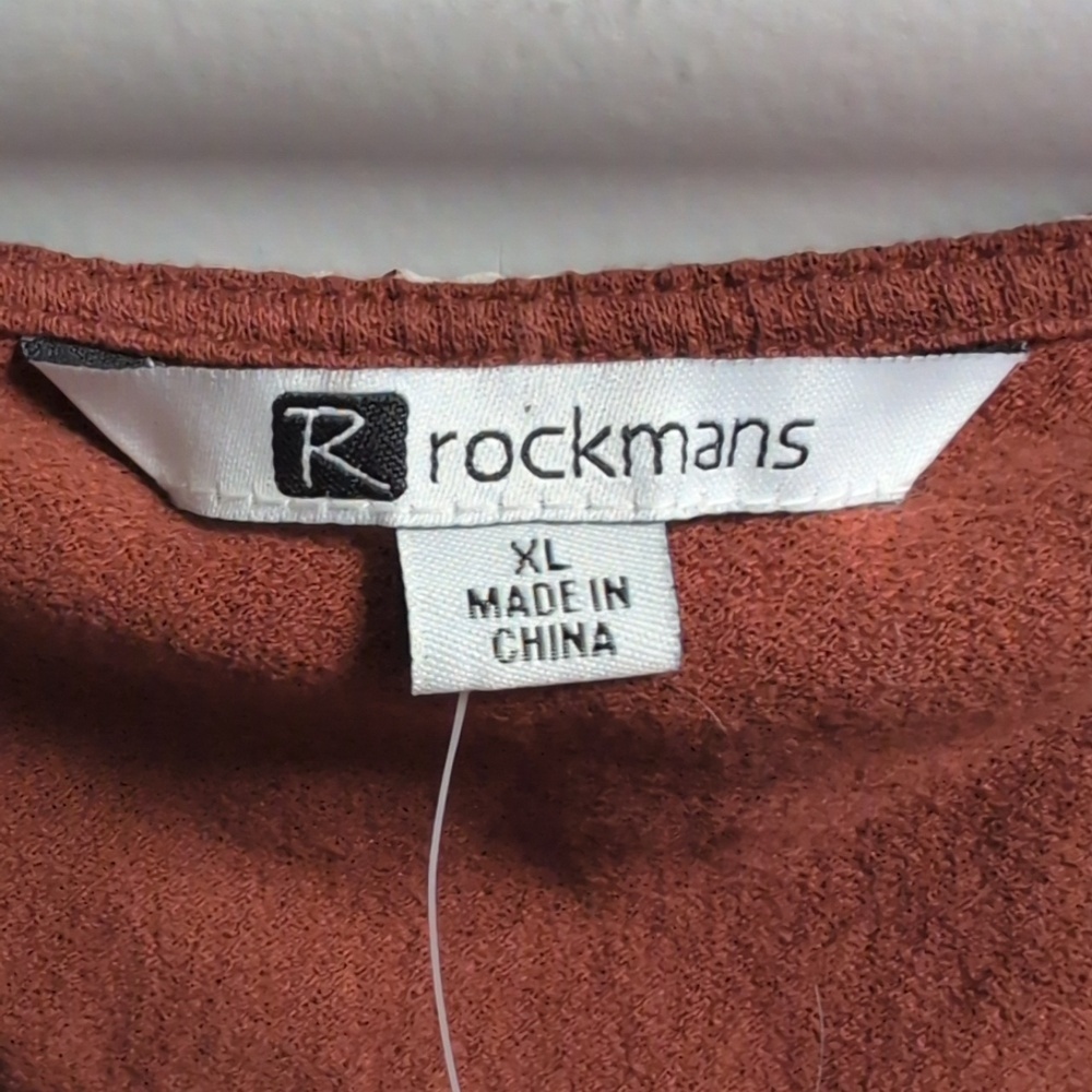 ❤️NWT❤️ Rockmans Woven Layer Top, XL, Rust Pal Colour - Picture 2 of 8